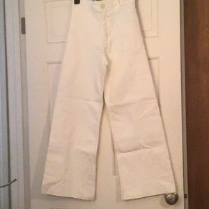 White slim fit/relaxed leg/high rise.